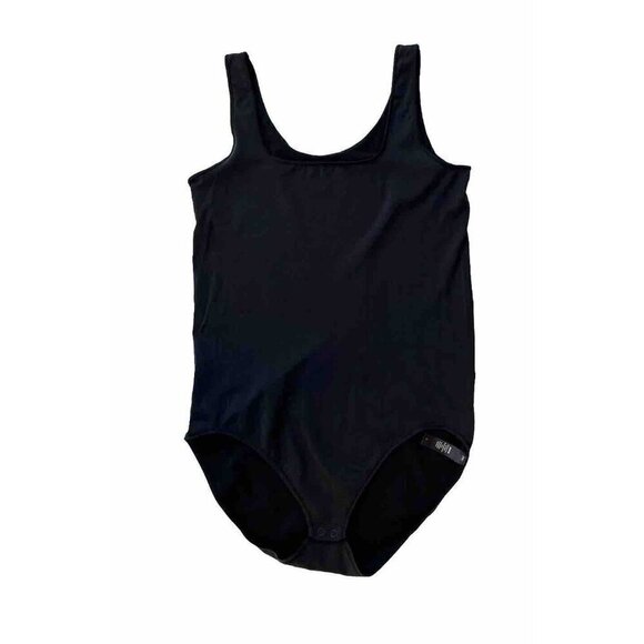 SKIMS Black Fits Everyday Sleeveless Square Neck Stretchy Brief Bodysuit Size L - Picture 9 of 10